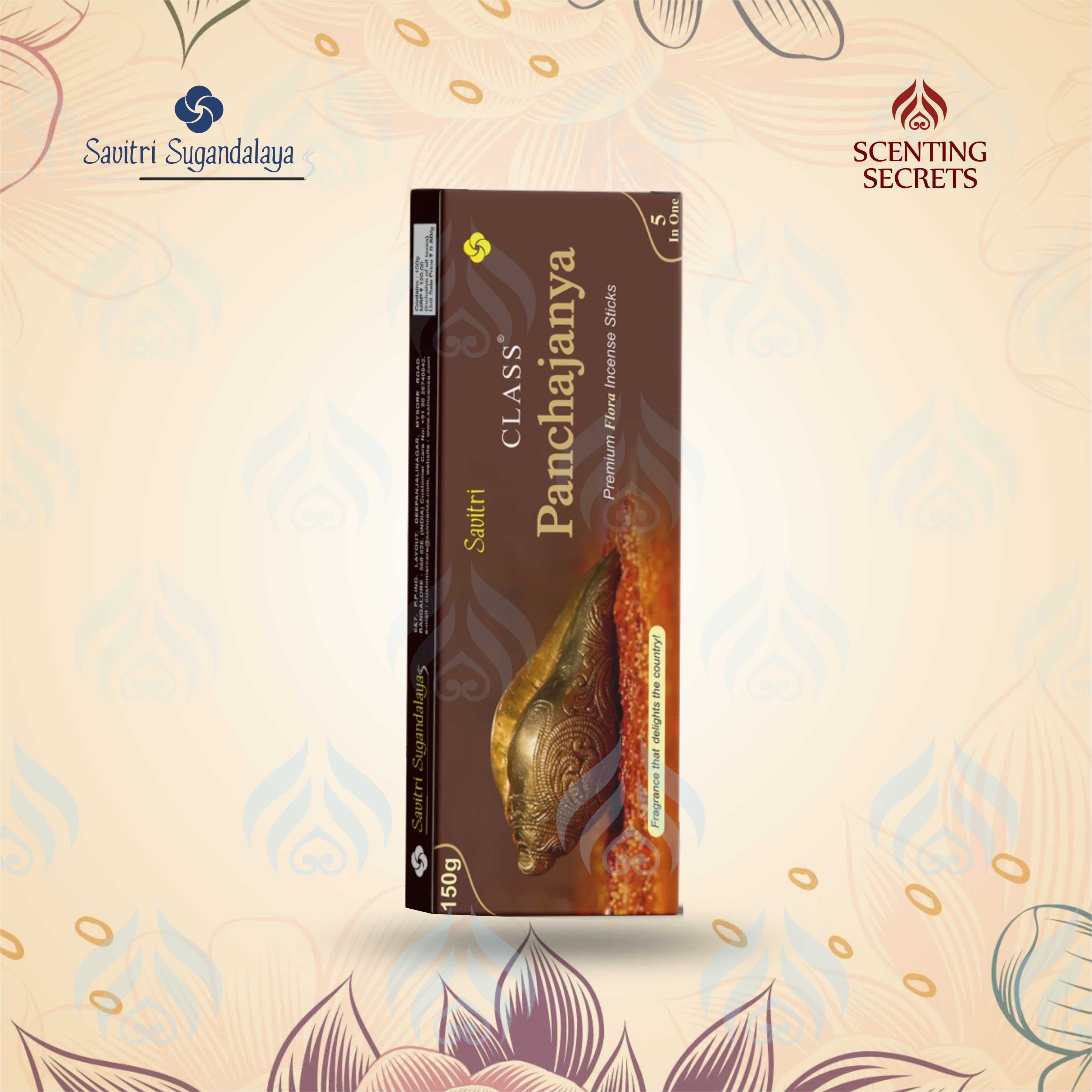 Panchajanya 5 in 1 Premium Incense Sticks | Class Collection | Savitri Sugandalaya