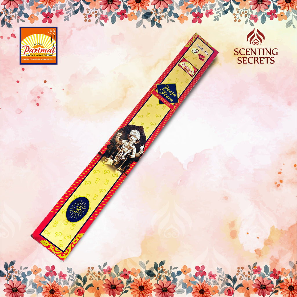 Pooja Flora :  पूजा फ्लोरा - Extra Long Incense sticks by Parimal Mandir