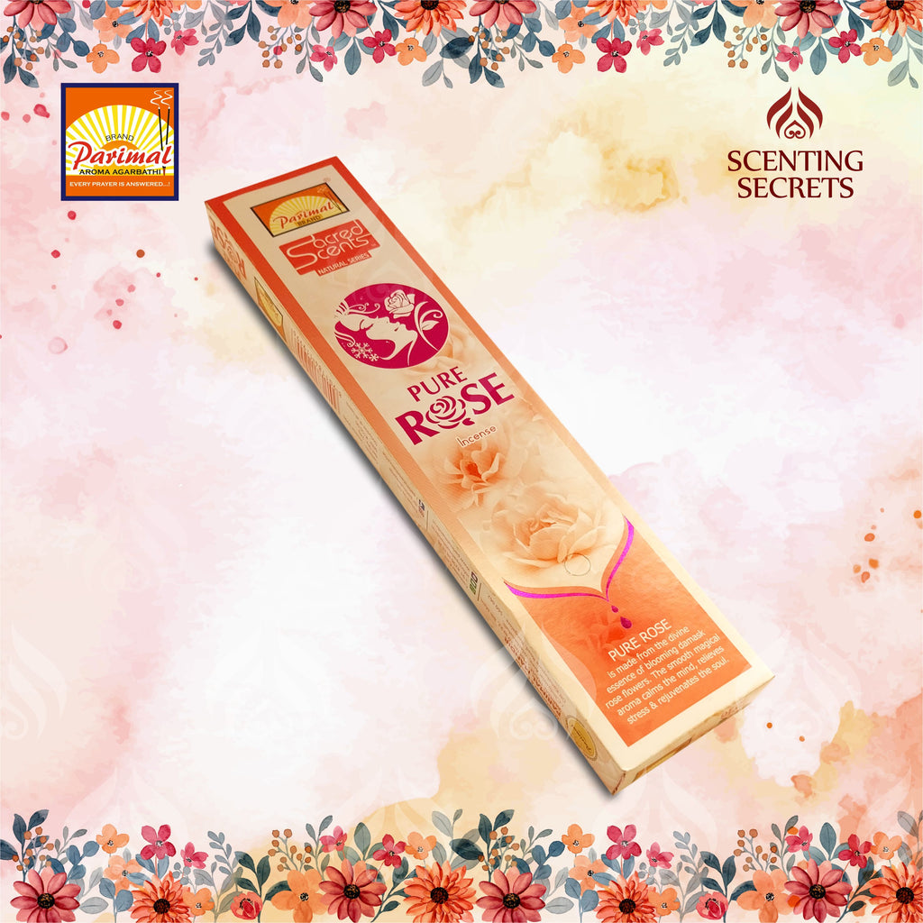 Pure rose : शुद्ध गुलाब - Incense sticks by Parimal mandir