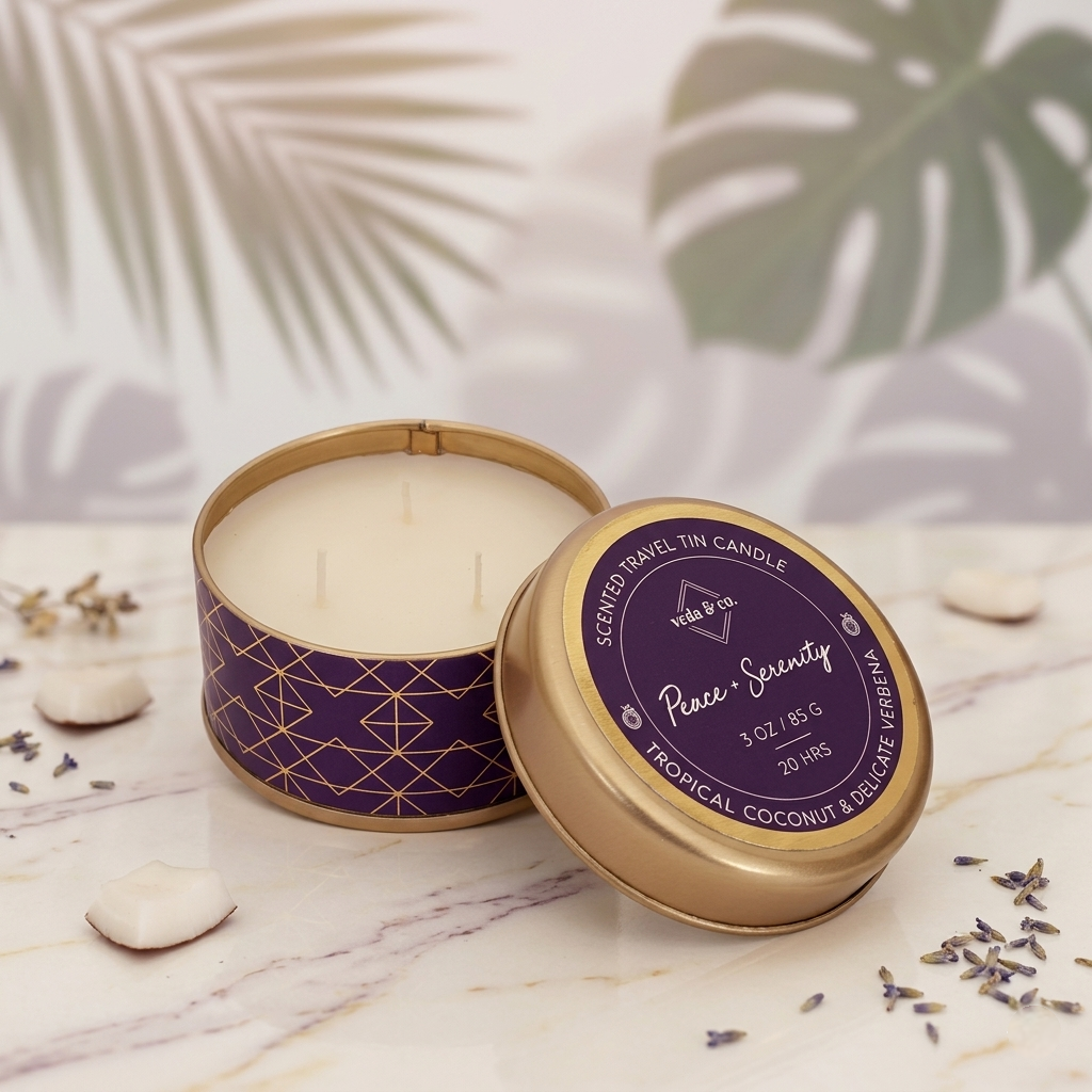 Peace + Serenity Aromatherapy candles from Veda & Co