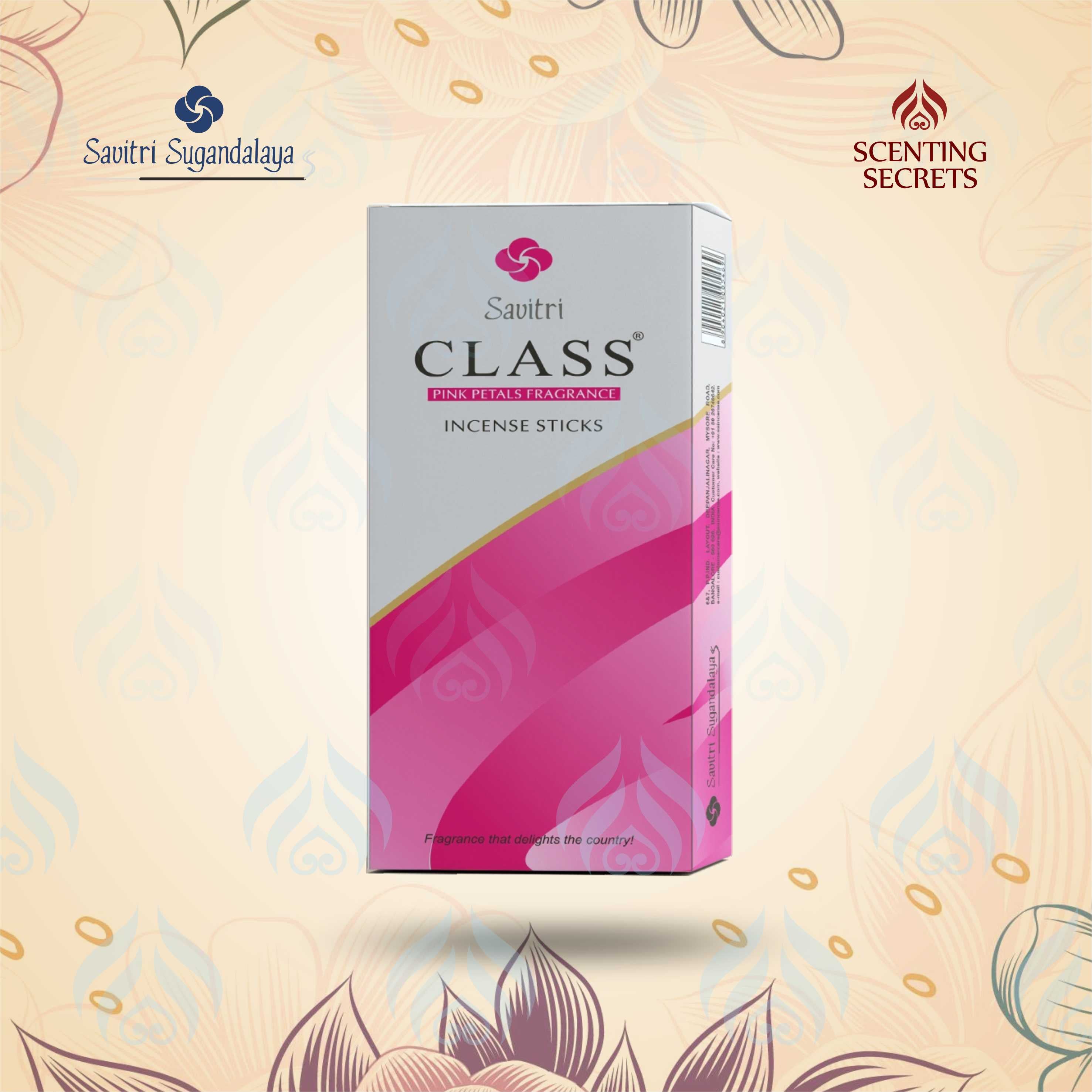 Class Pink Petals Fragrance Incense Sticks | Savitri Sugandalaya