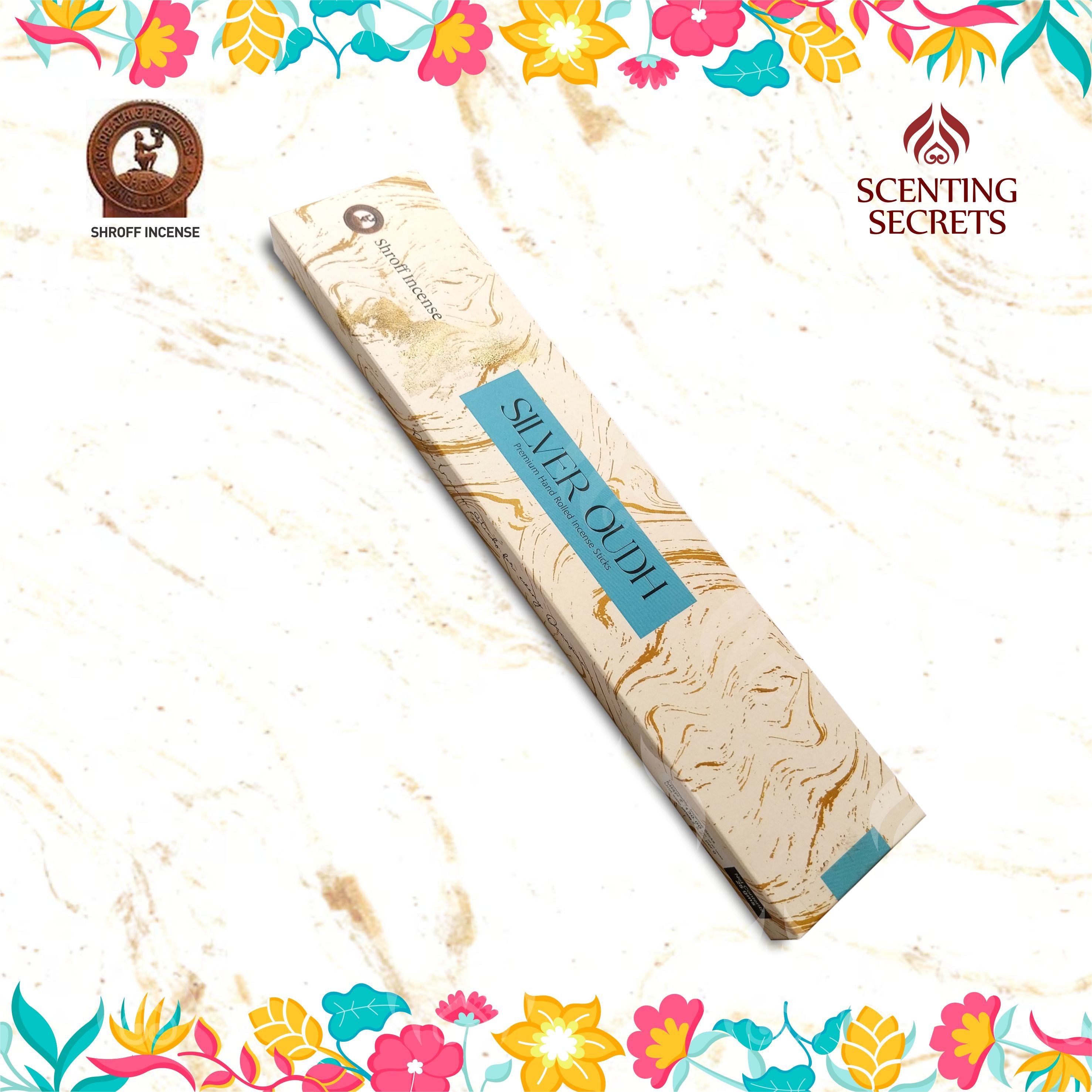 Silver Oudh Hand rolled Luxury incense sticks by Shroff incense