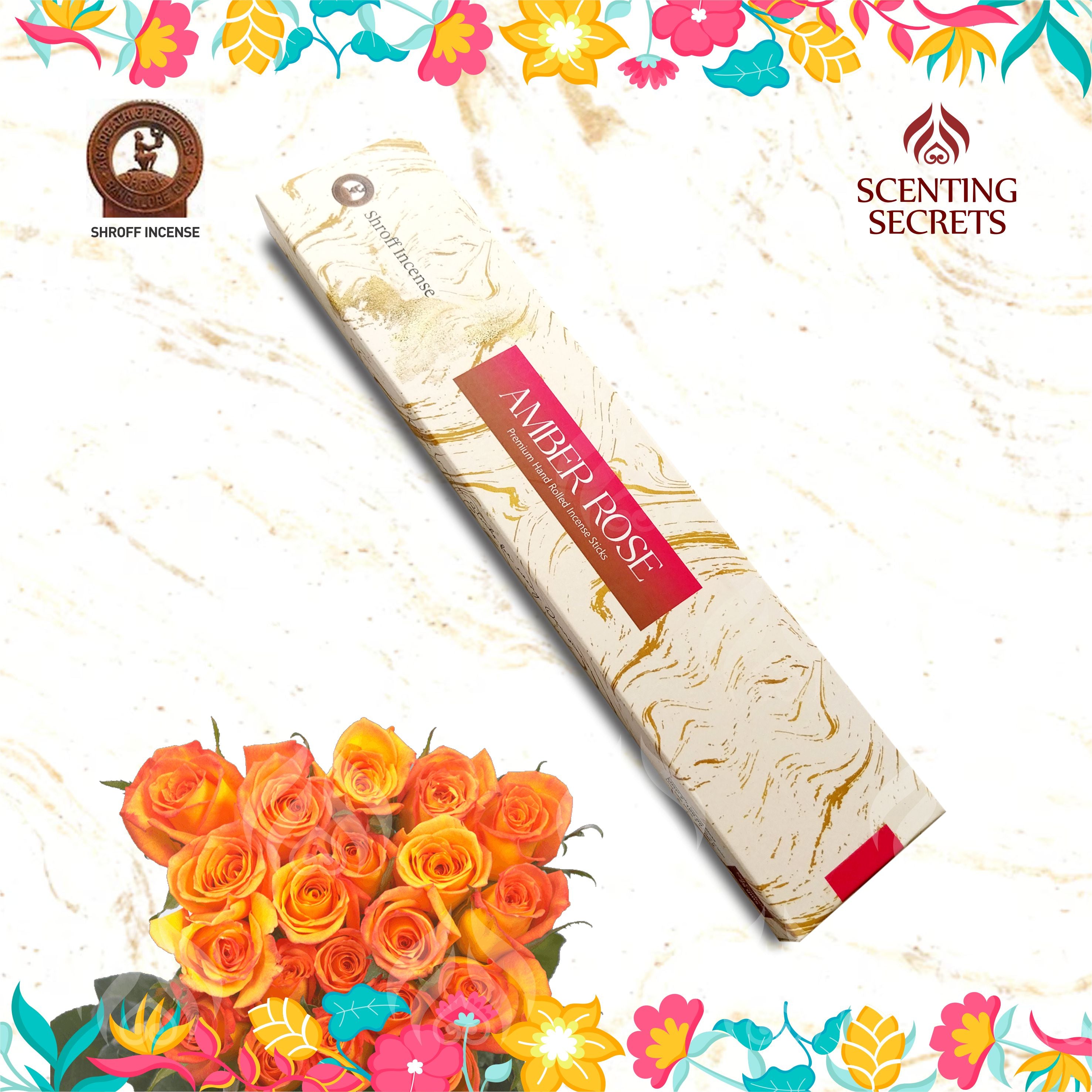 Amber Rose Hand rolled Luxury incense sticks by Shroff incense