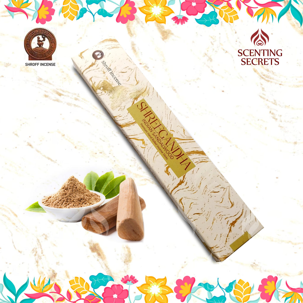 Shreegandha Hand rolled Luxury incense sticks by Shroff incense