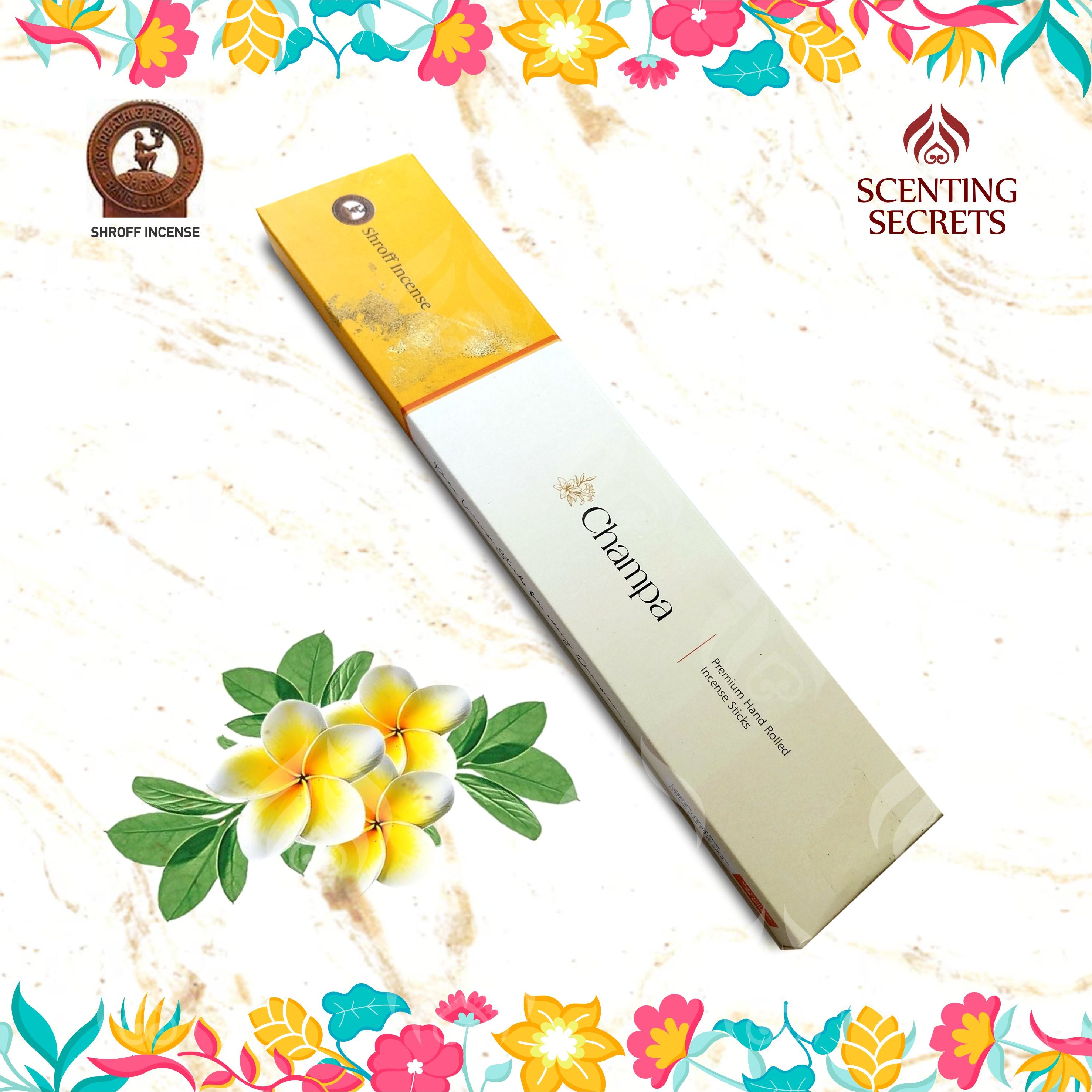 Champa Hand rolled Luxury incense sticks by Shroff incense