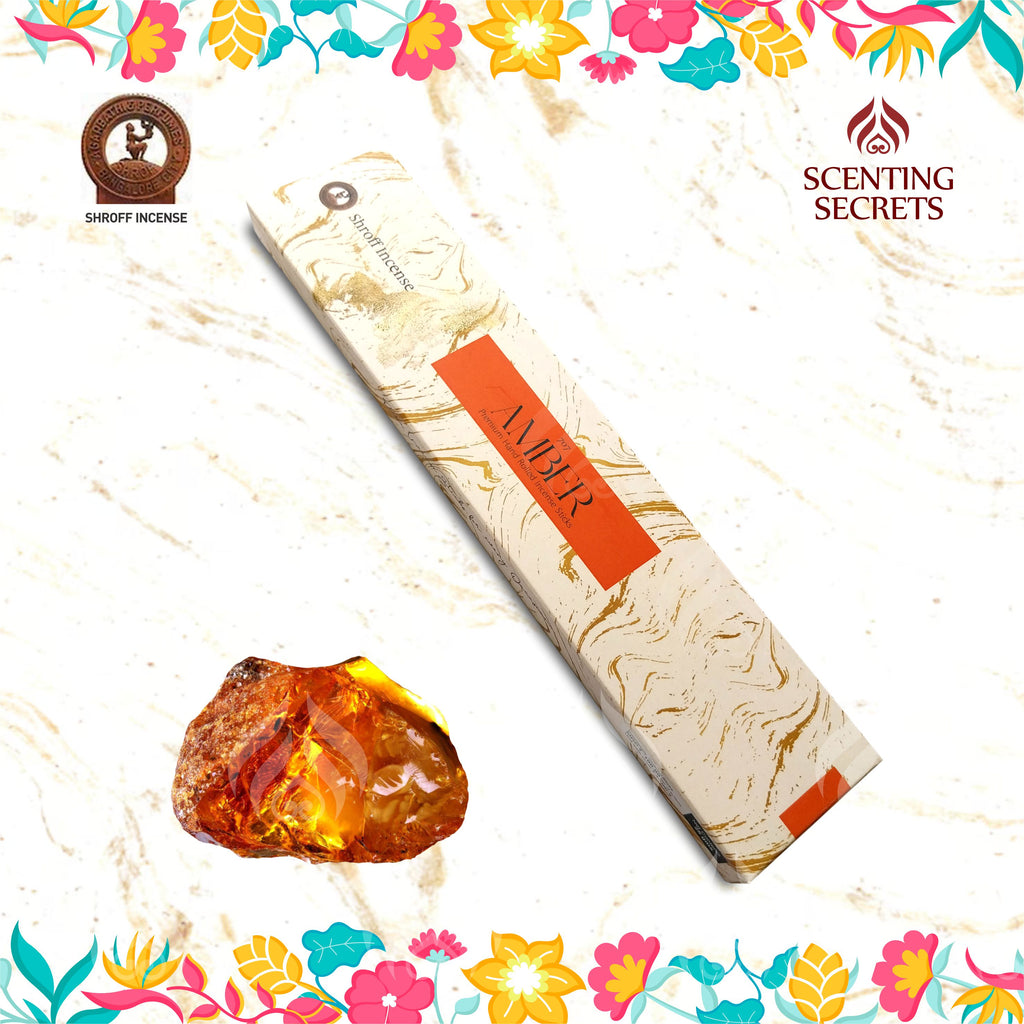 Amber 707 Hand rolled Luxury incense sticks by Shroff incense