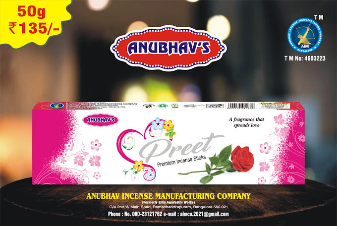 Preet - Premium Incense Sticks by Anubhav