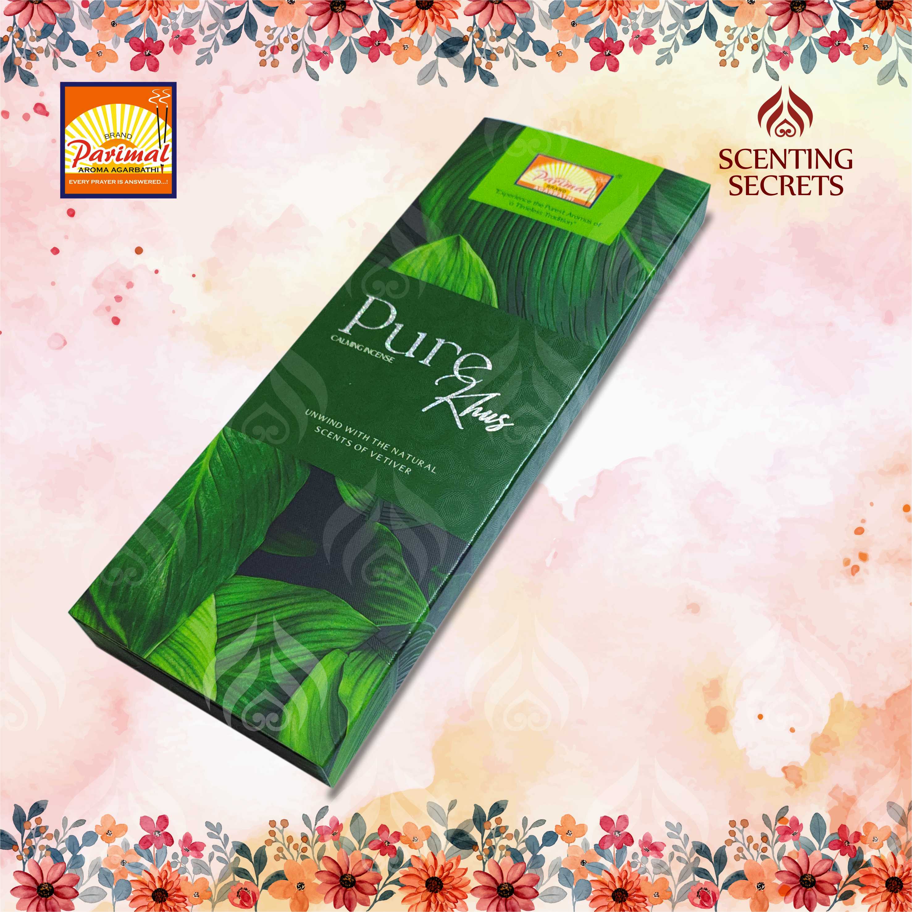 Pure Khus :शुद्ध खस -  Luxury Incense sticks by Parimal Mandir