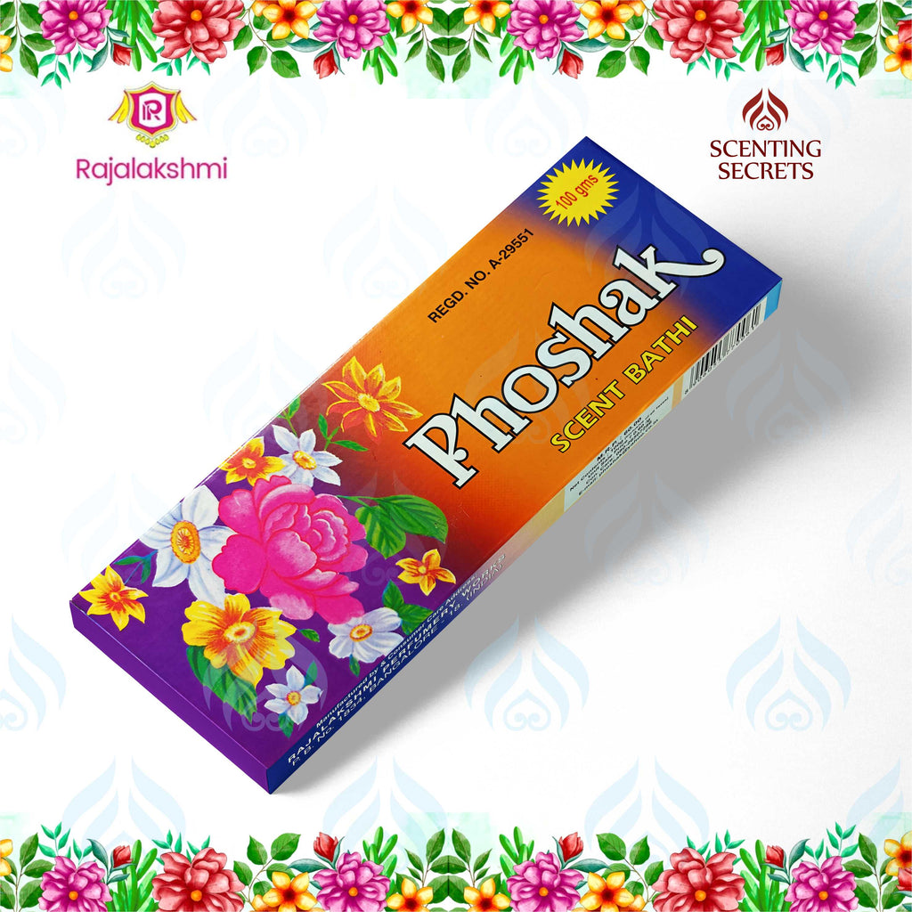 Phoshak incense sticks by Rajalakshmi perfumery works