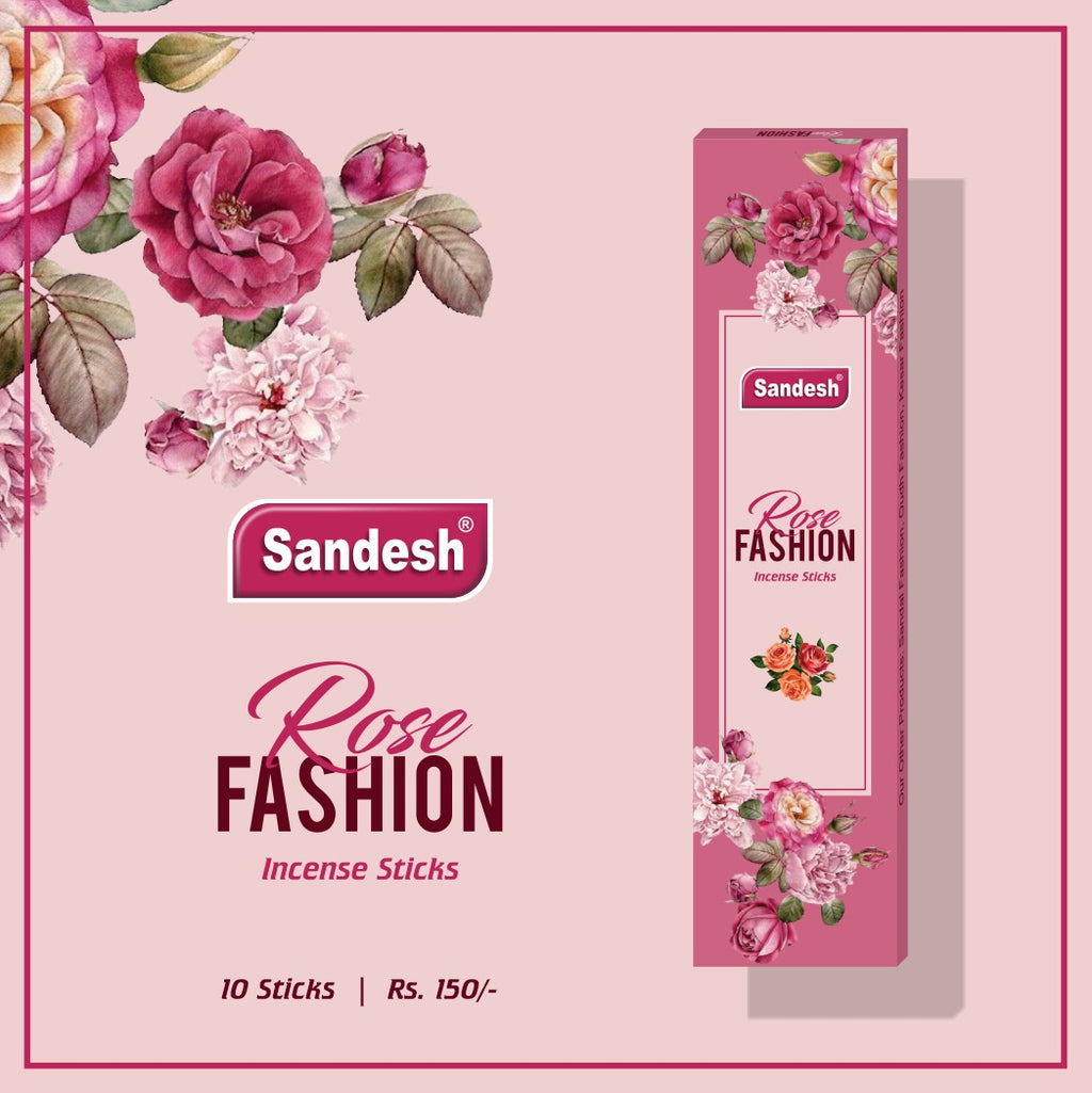 Rose fashion Premium Incense sticks by Sandesh Agarbathi Co