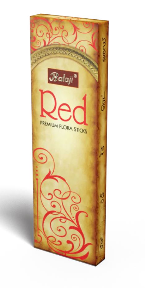 Red - Premium flora incense sticks by Balaji Agarbatti