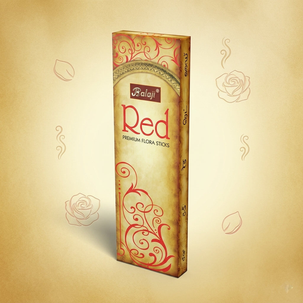 Red - Premium flora incense sticks by Balaji Agarbatti