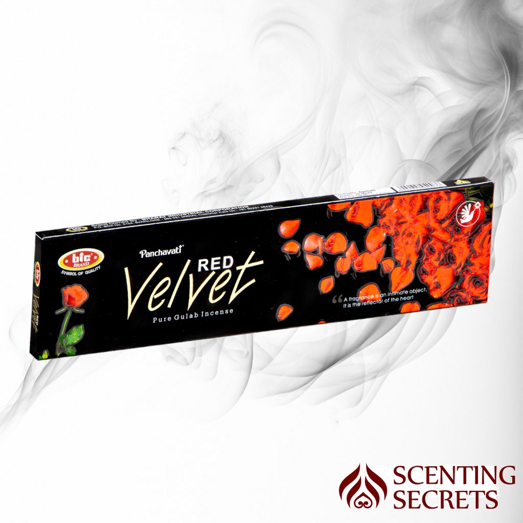 Red Velvet Pure Gulab Incense sticks by BIC Panchavati