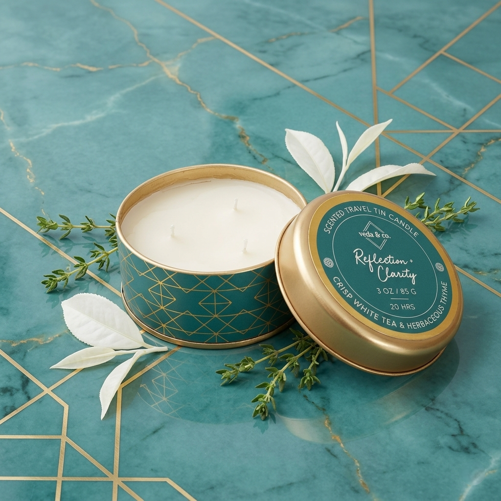Reflection + Clarity Aromatherapy candles from Veda & Co