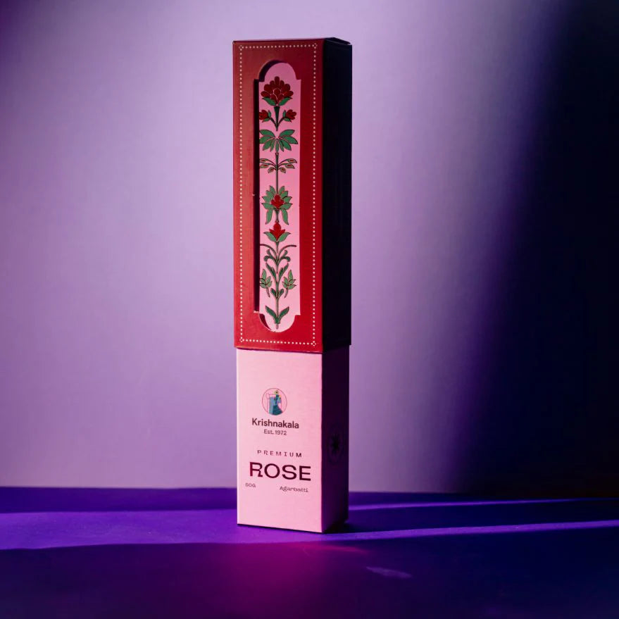 Premium Rose Luxury Incense sticks by KrishnaKala Wellness