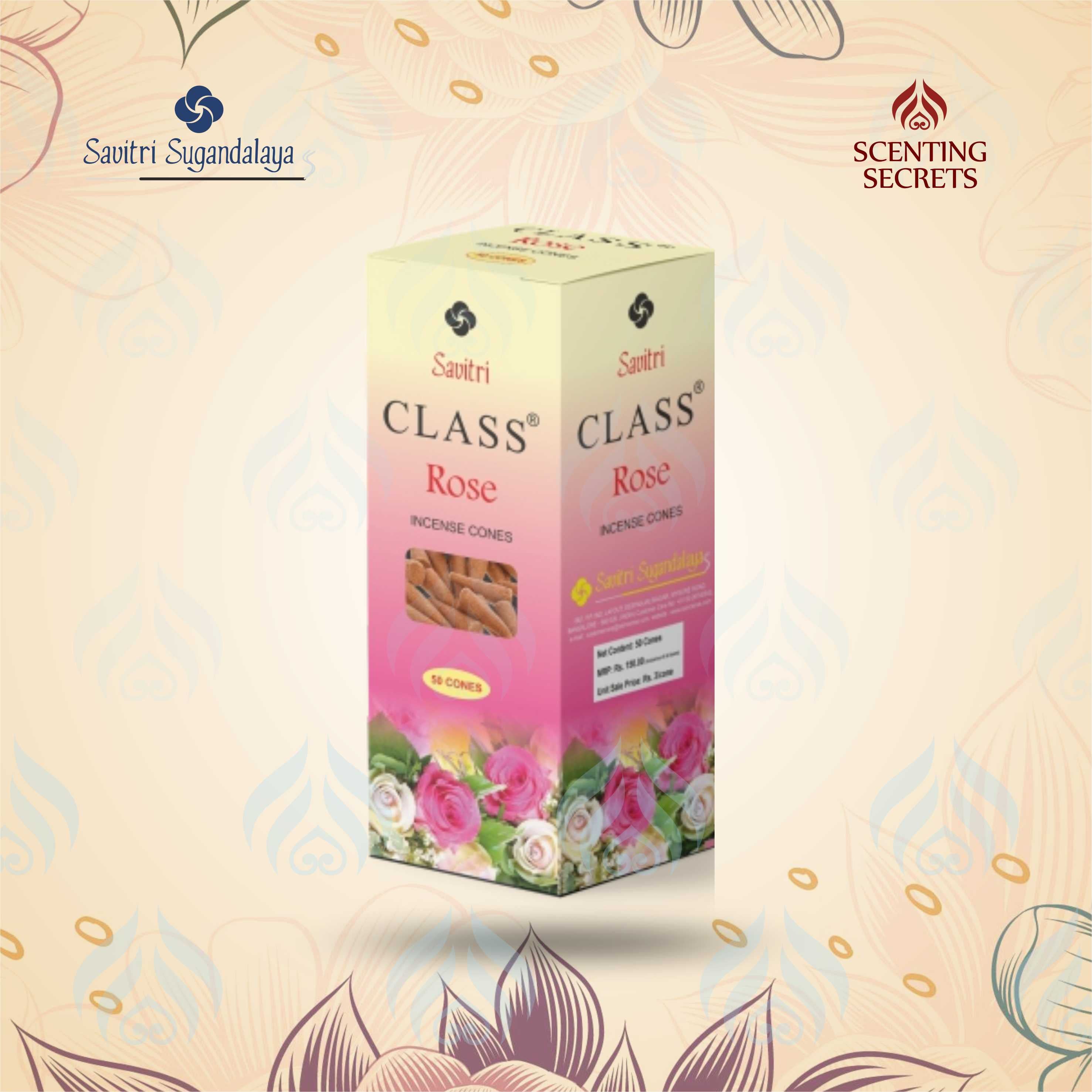Rose Incense Cones | Class Collection | Savitri Sugandalaya