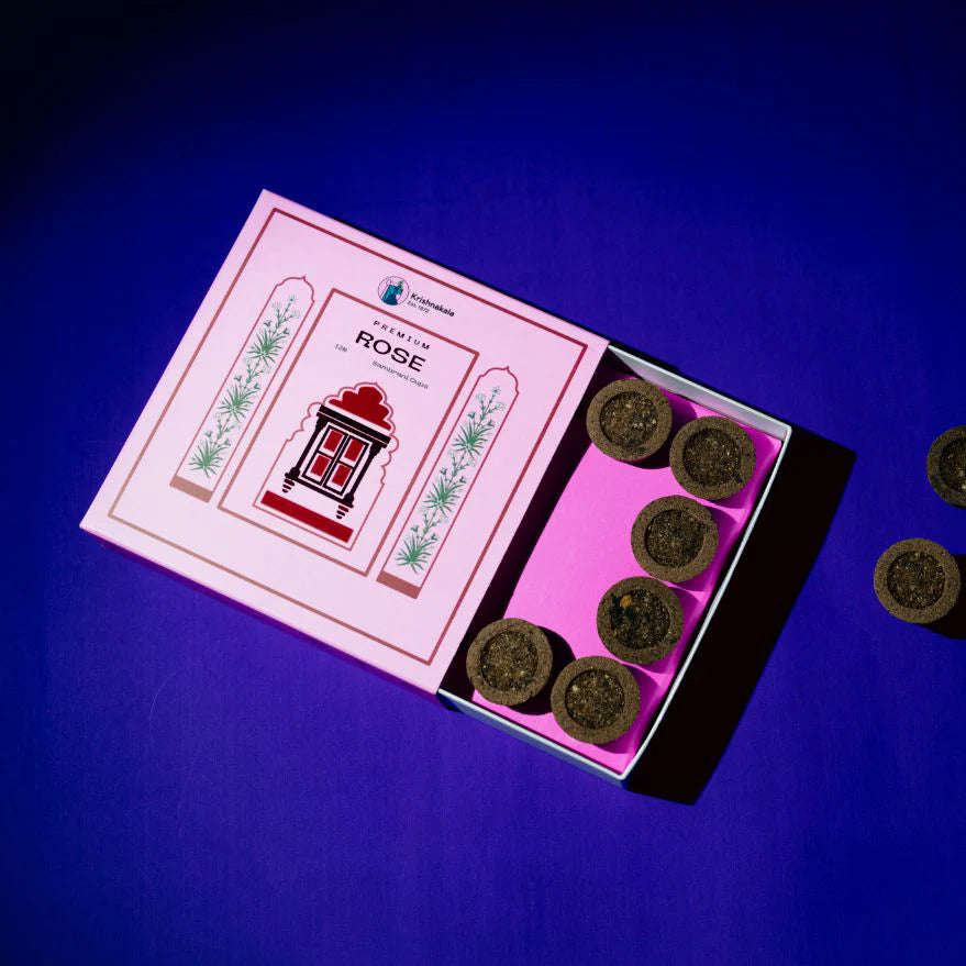 Premium Rose Luxury Sambrani Cups by KrishnaKala wellness