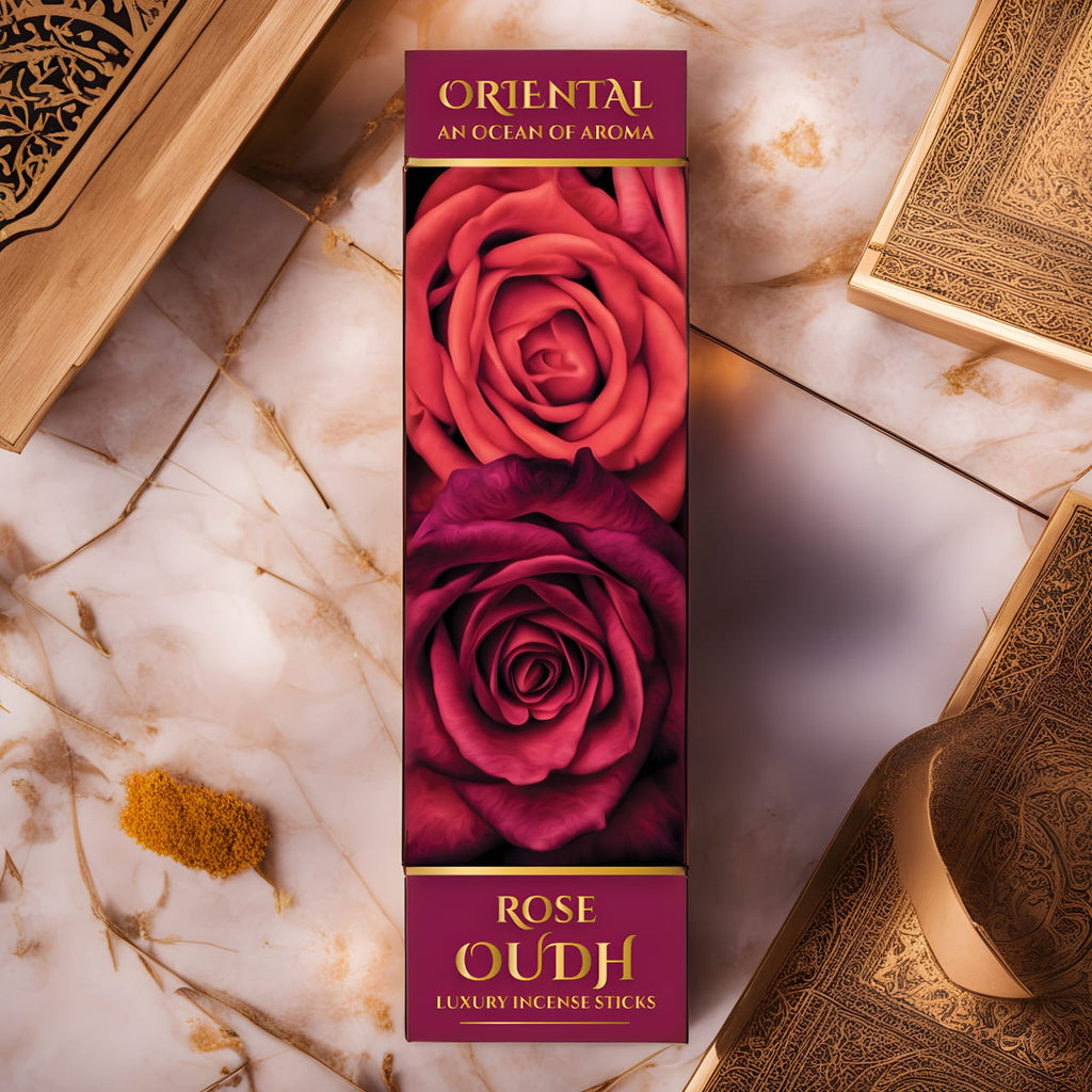 Rose Oudh Extra longgIncense sticks by Oriental