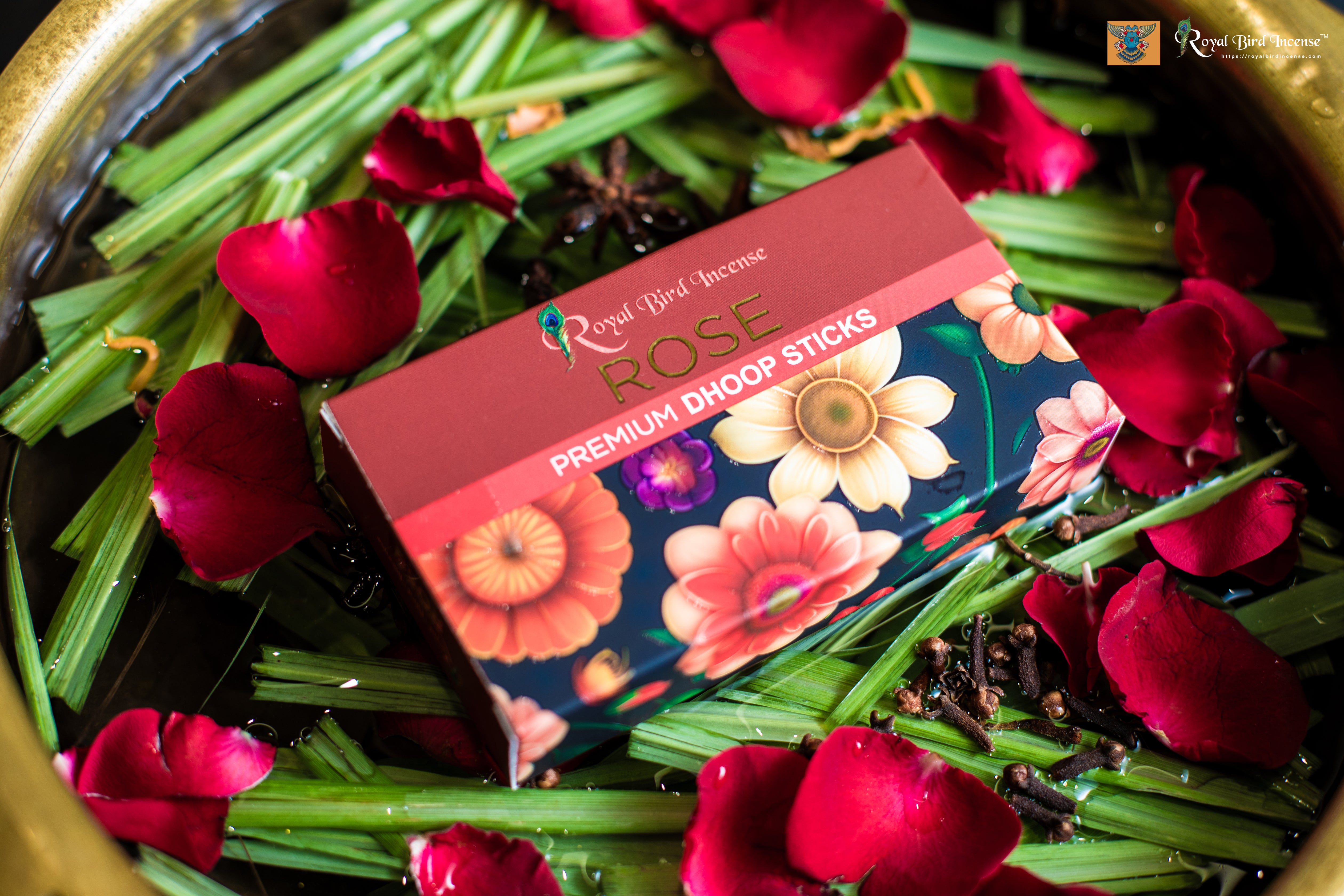 Rose Premium Dhoop sticks by Royal Bird incense