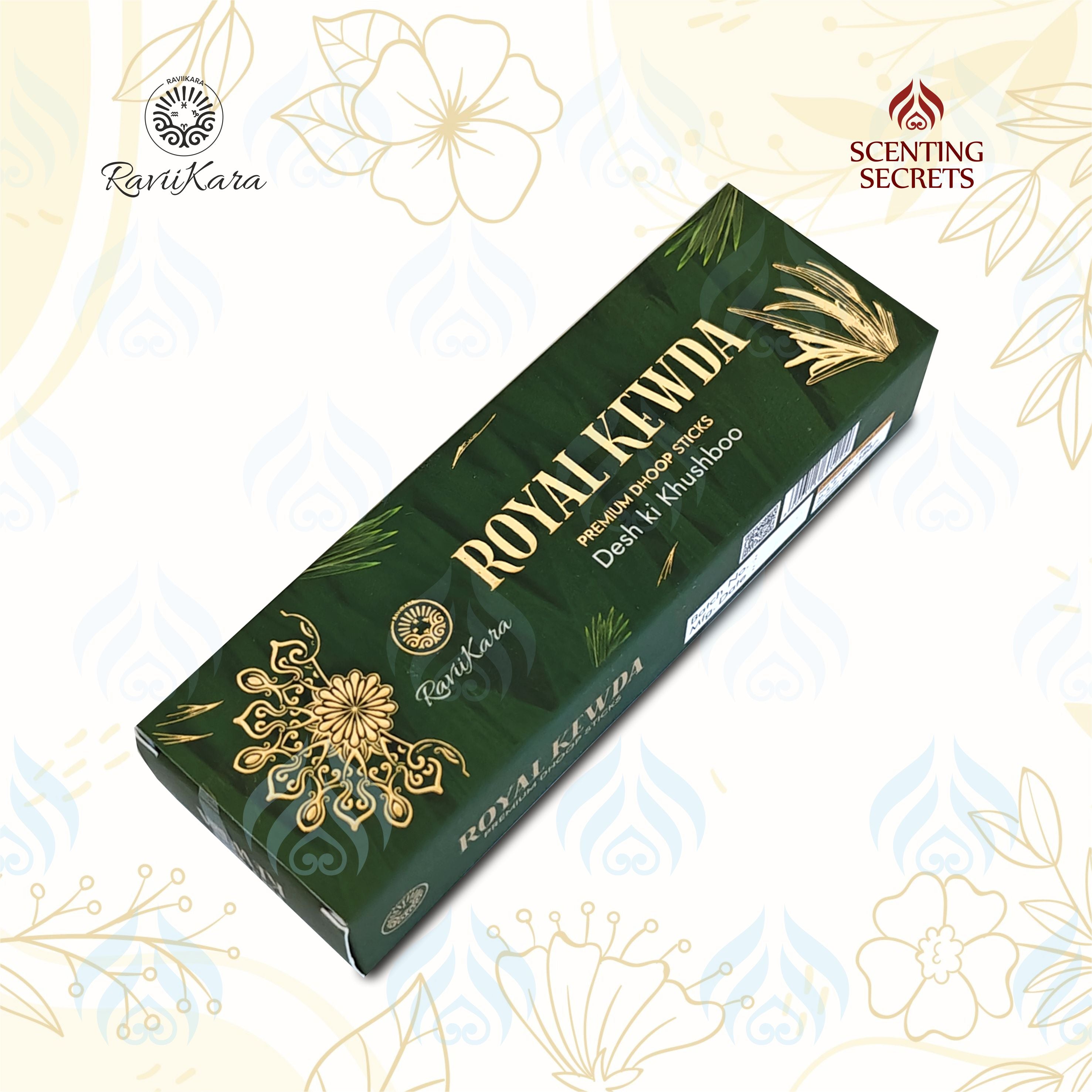 Royal Kewda Luxury dhoop sticks by Raviikara