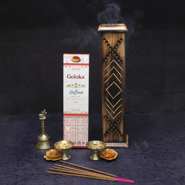 Saffron Premium Incense sticks by Goloka