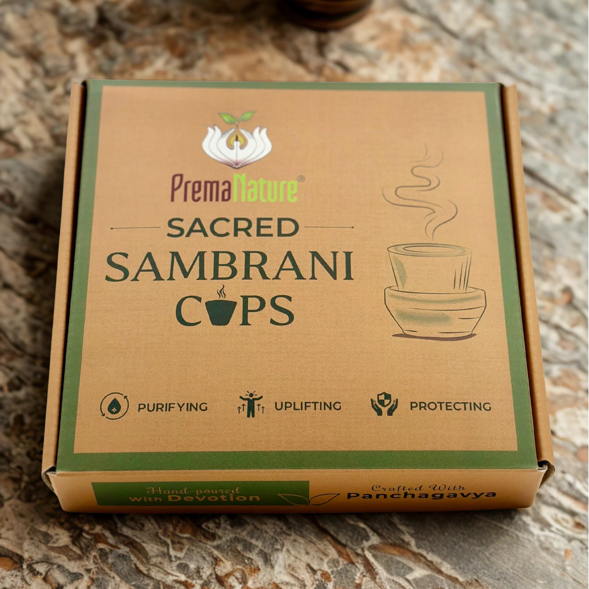 Sacred Panchagavya Sambrani Cups from PremaNature
