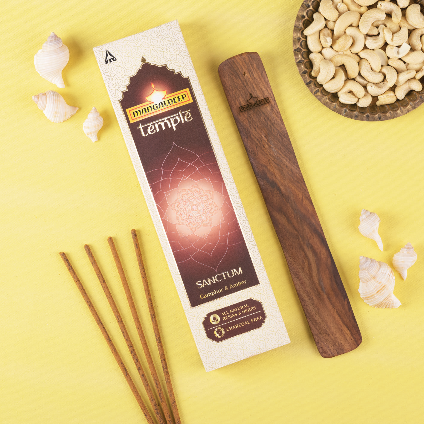 Sanctum | Camphor & Amber Premium Incense Sticks by Mangaldeep