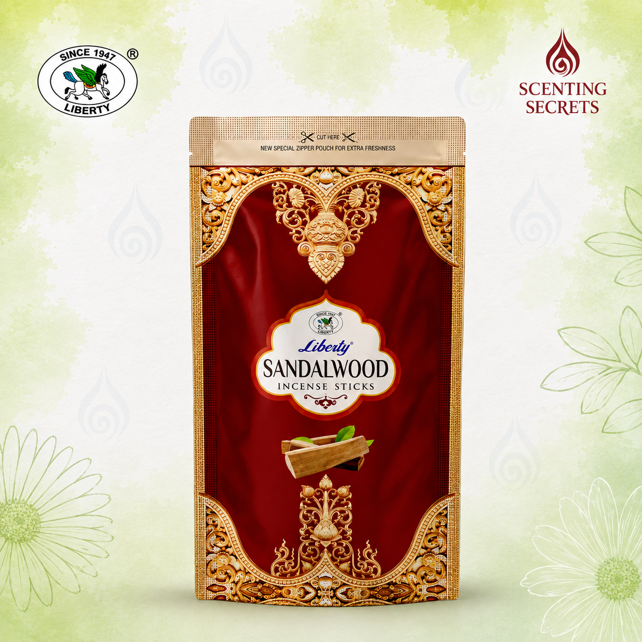 Sandalwood - Incense Sticks by Liberty