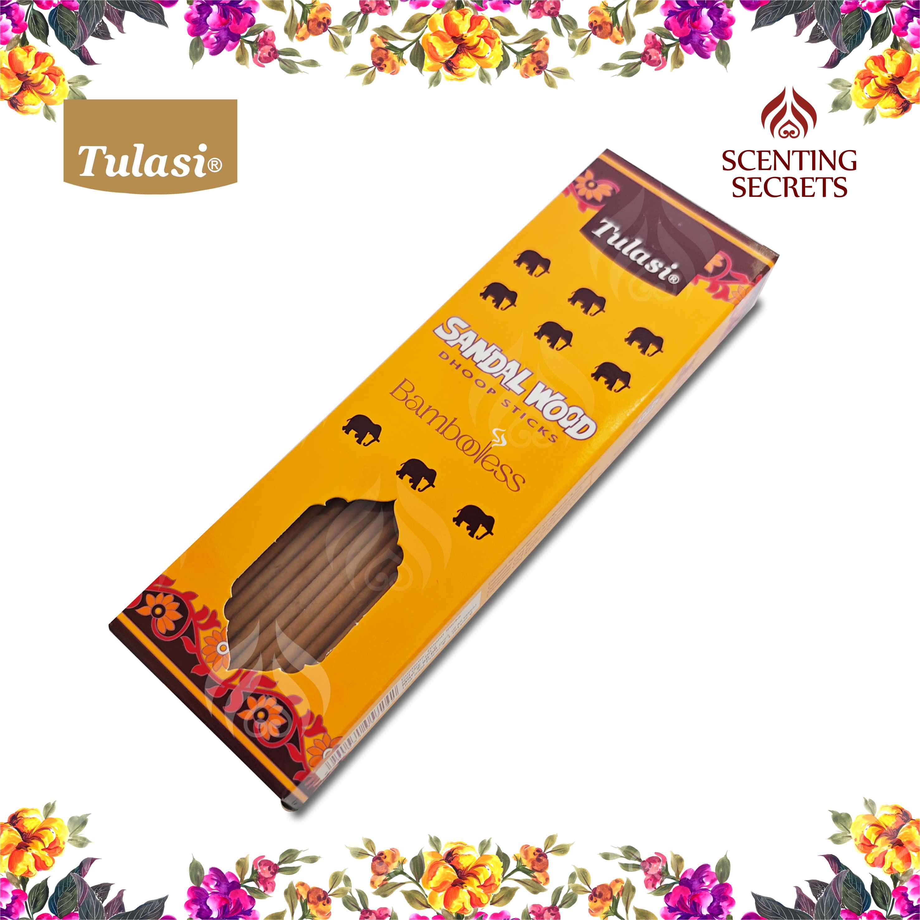 Sandalwood bambooless Dhoop Sticks by Tulasi