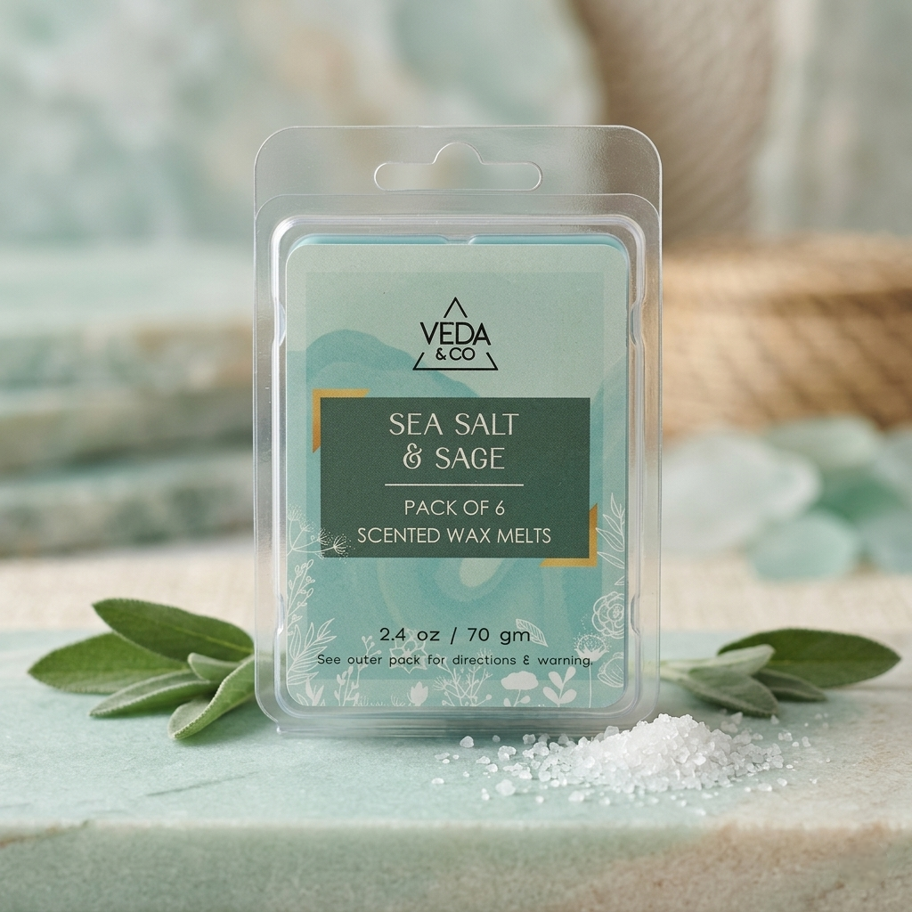 Sea Salt & Sage - Wax melts set by Veda & Co