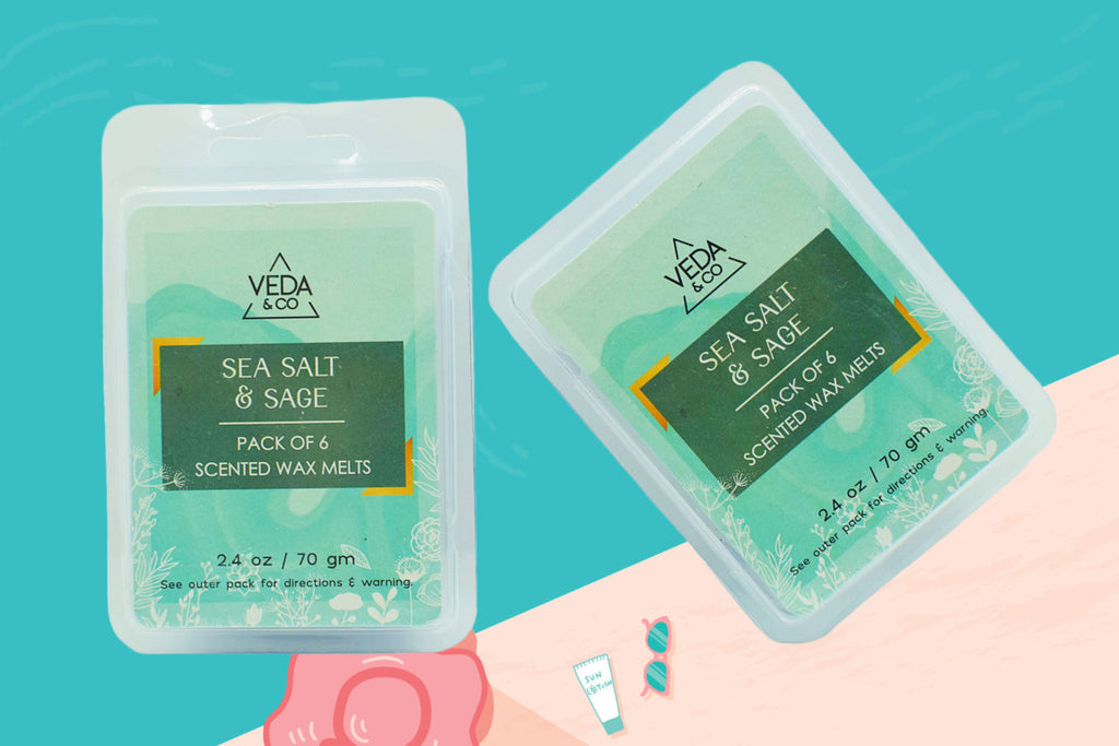 Sea Salt & Sage - Wax melts set by Veda & Co