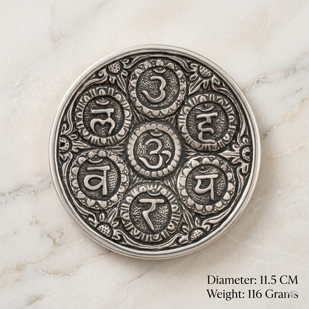 Seven Chakras Circular metal incense holder