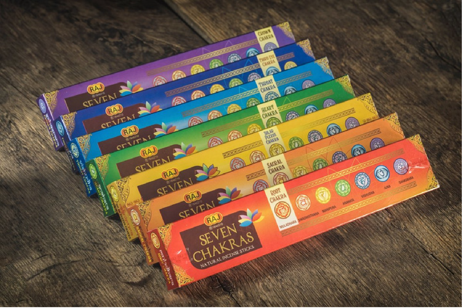 Seven Chakras 7 in 1 Premium Masala Incense Sticks by Raj Fragrances
