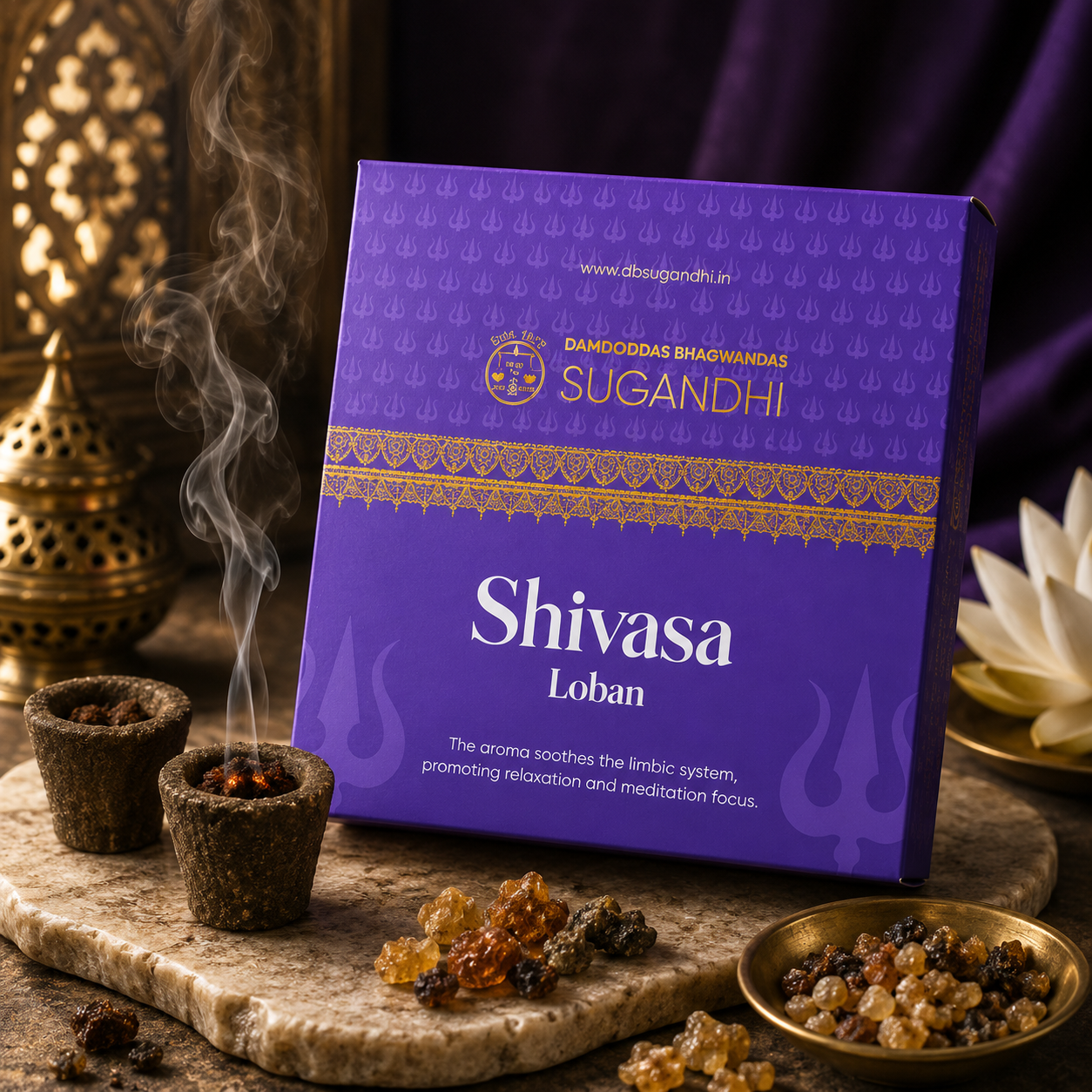 Shivasa Loban Havan Cups by Damodardas Bhagwandas Sugandhi