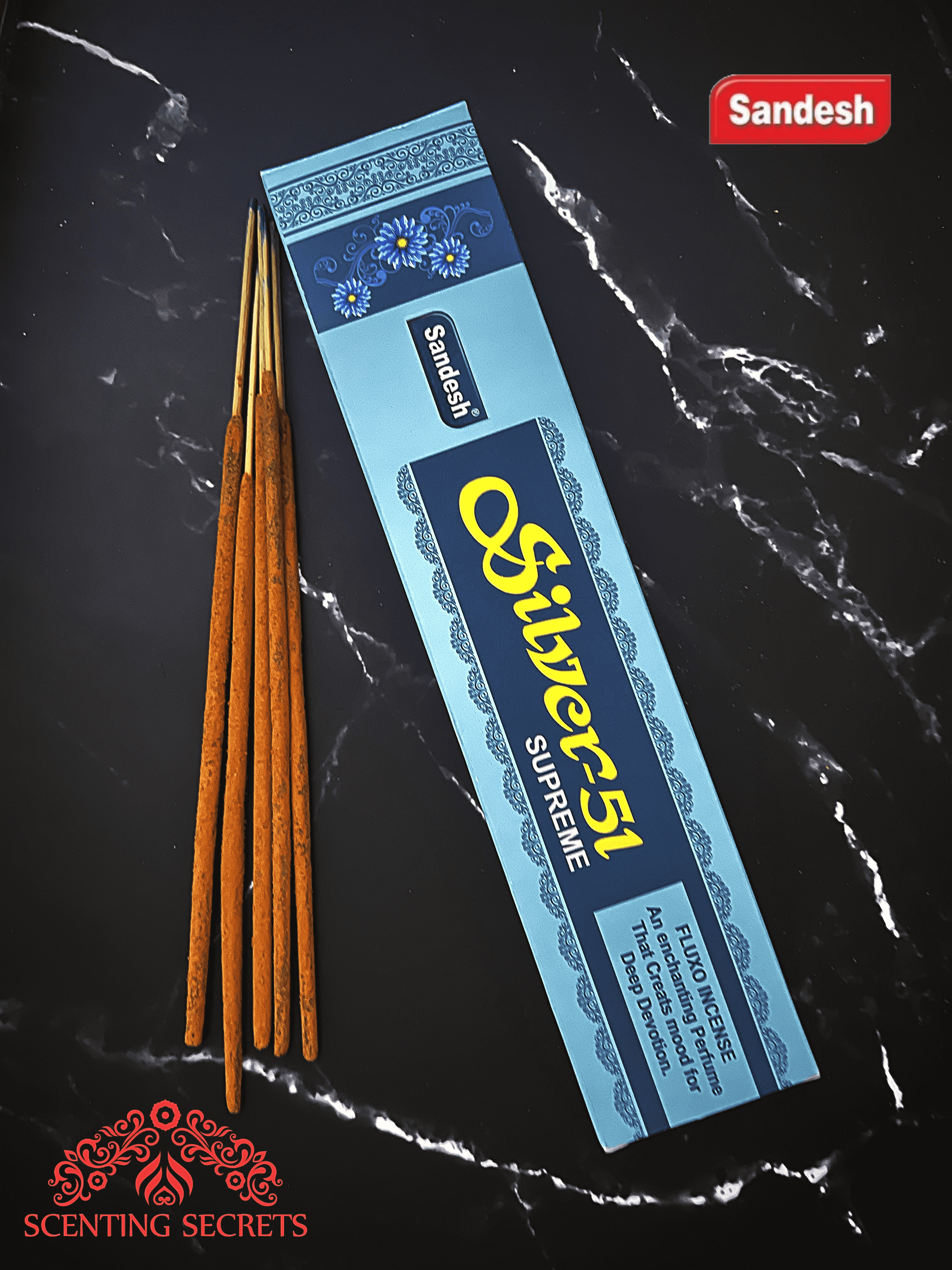 Silver-51 Premium incense sticks by Sandesh Agarbathi Co