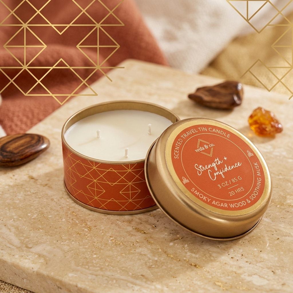 Strength + Confidence Aromatherapy candles from Veda & Co