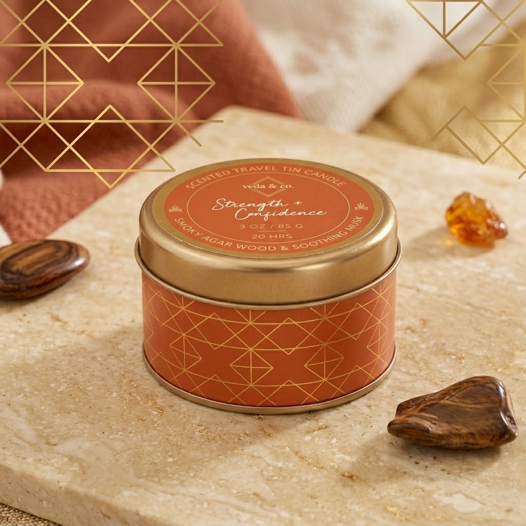 Strength + Confidence Aromatherapy candles from Veda & Co