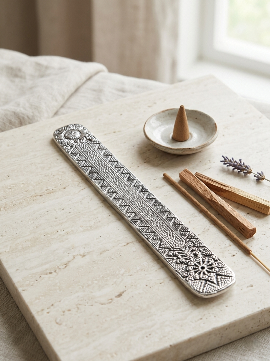 Rising sun metal incense holder