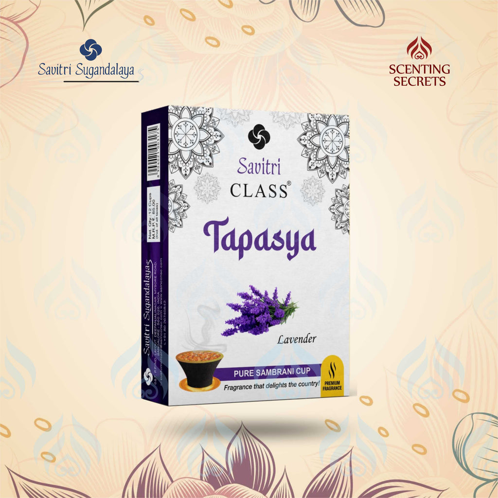 Tapasya Lavender Pure Cup Sambrani | Class Collection | Savitri Sugandalaya