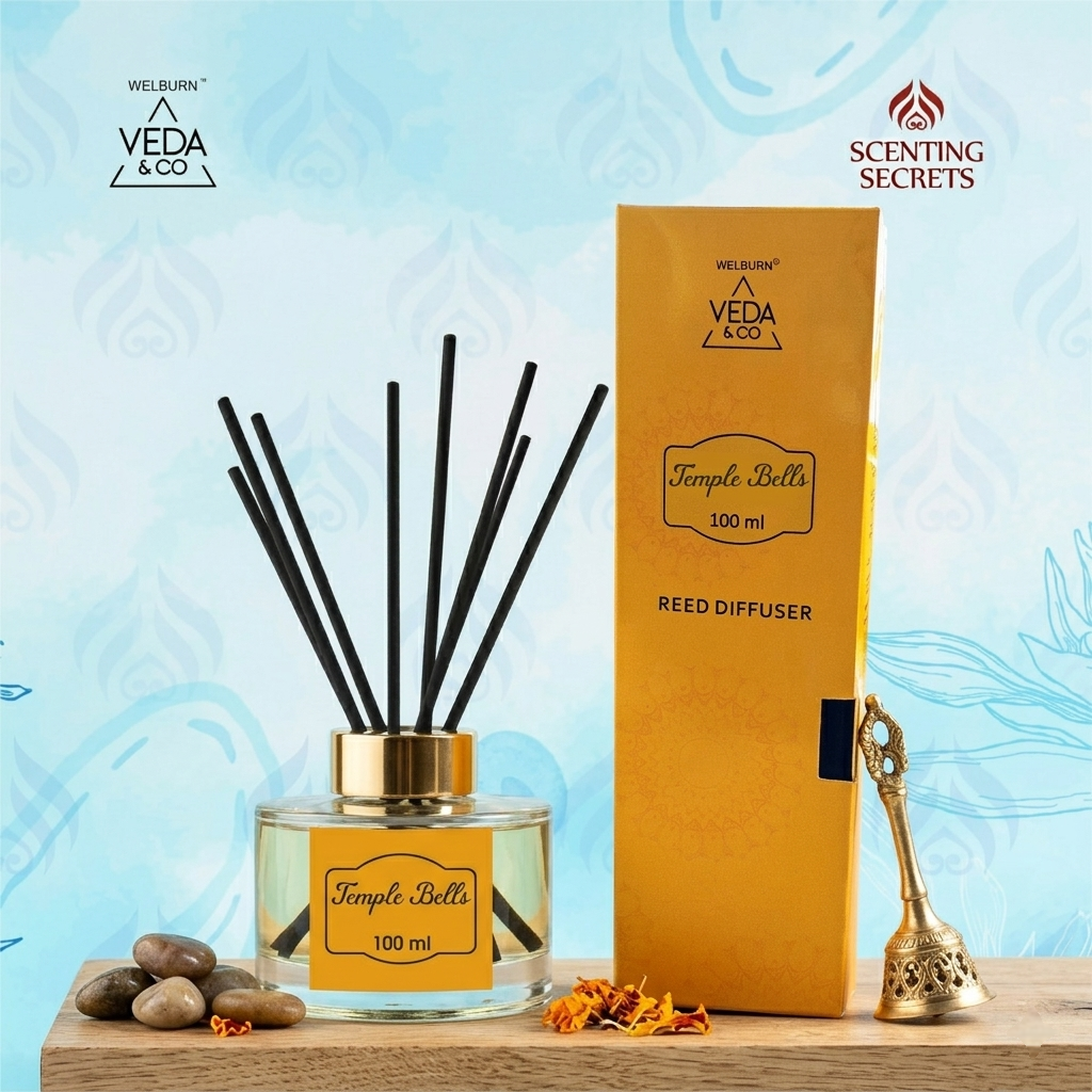 Temple Bells Reed diffuser by Veda & Co