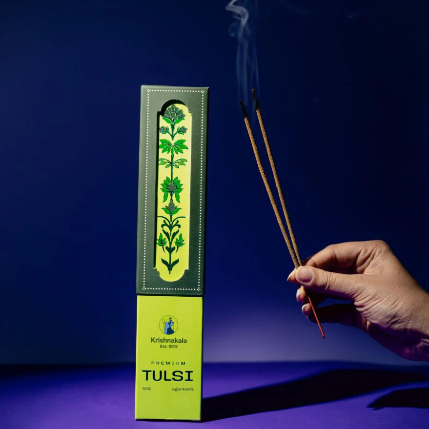 Premium Tulsi Luxury Incense sticks by KrishnaKala Wellness