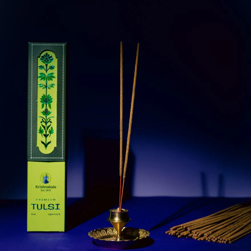 Premium Tulsi Luxury Incense sticks by KrishnaKala Wellness