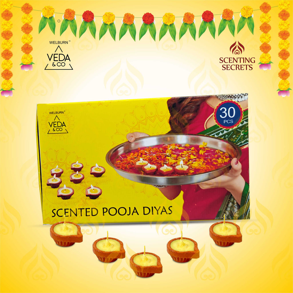 Scented Pooja Diyas by Veda & Co