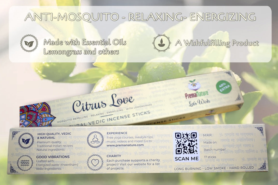 Citrus Love - Incense sticks by PremaNature