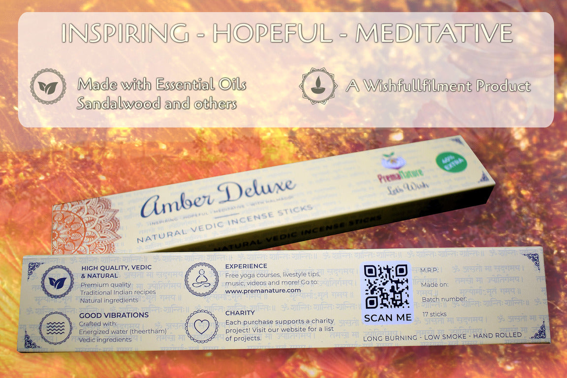 Amber deluxe - Incense sticks by PremaNature