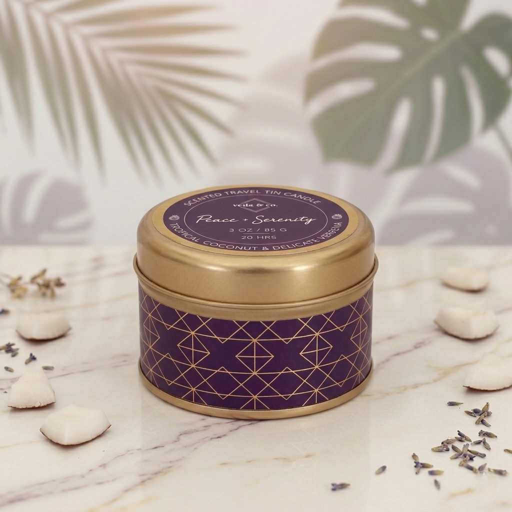Peace + Serenity Aromatherapy candles from Veda & Co