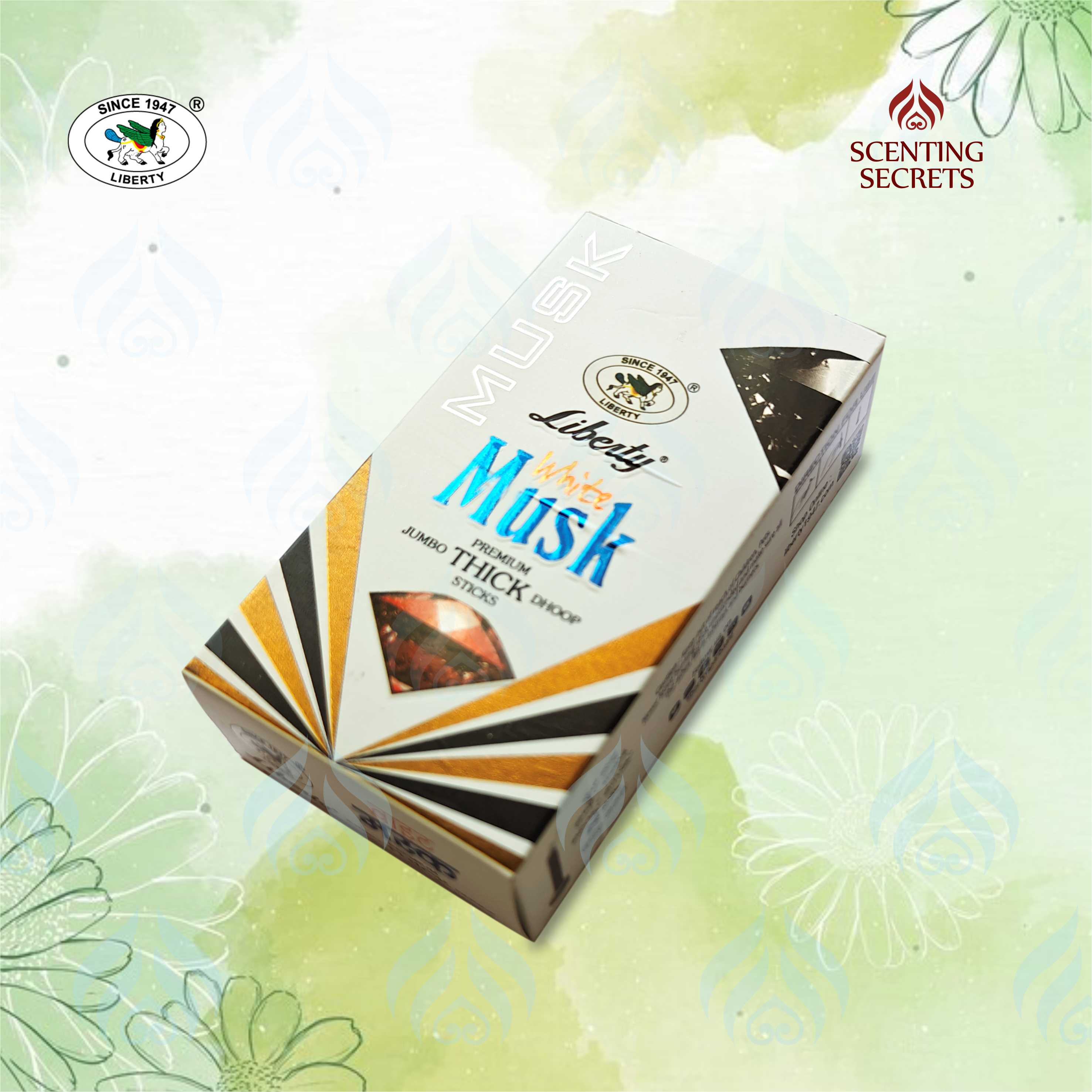 White Musk Thick Dhoop sticks from Liberty