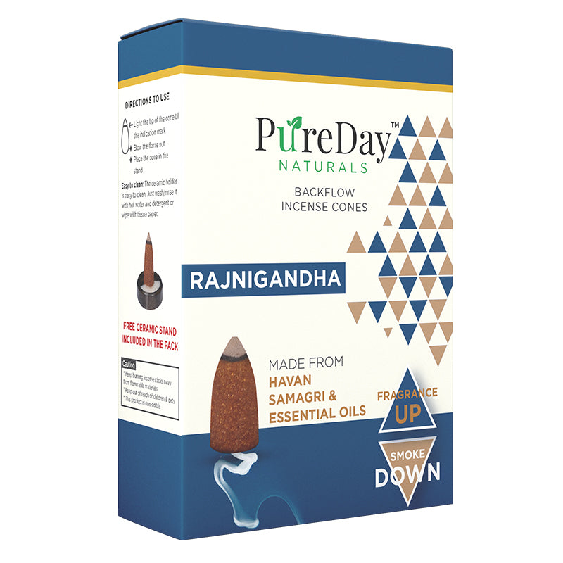 Rajnigandha - Backflow Incense Cones by PureDay