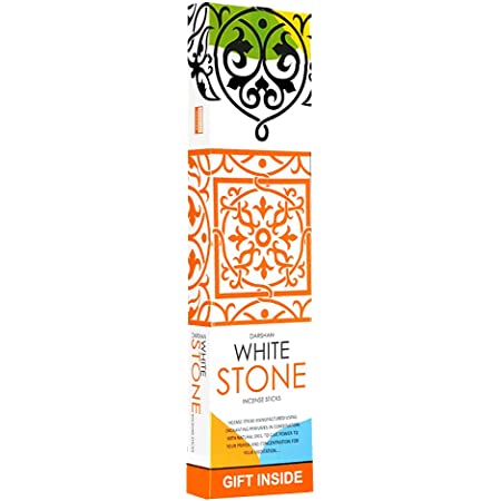 White Stone Incense sticks by Darshan incense