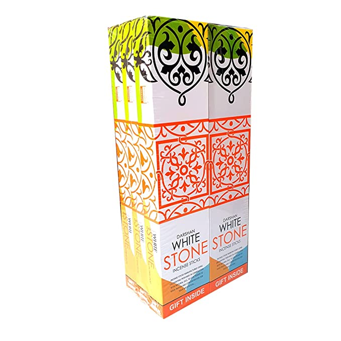 White Stone Incense sticks by Darshan incense